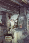 Small Sheet metal hood on Sidedraft forge at Colonial Williamsburg