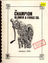 Champion Blower & Forge company catalog 1909