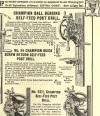 Champion 1909 catalog showing some of smaller post drills.