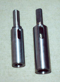 Taper shank extensions modified to fit in post drill
