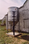 Finished grain bin ready for filling.