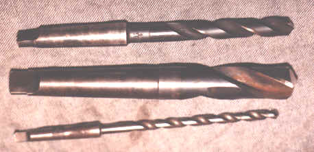 Drill bits with Morse Taper shanks.