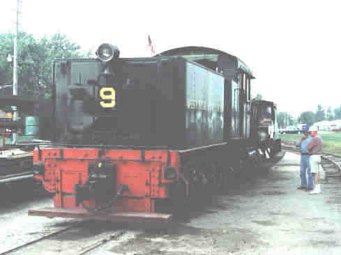 Working Shay type steam locomotive Mt. Pleasant Iowa 1998.