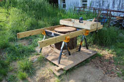 Router Sled Platform - Machining anvil logs flat
