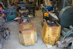 New anvils and log stands