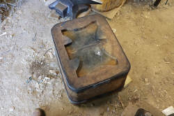 Iron Banding - Making wooden anvil block for 460 lbs Fontanini Anvil