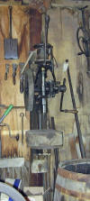 Champion No. 200 Post Drill - blacksmith's shop in North Village.