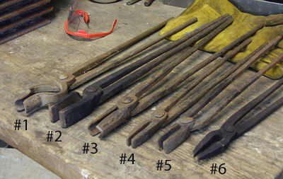 Blacksmith Tongs Set Wolf Jaw Tongs & V-Bit Tongs Blacksmith Forge Starter  Tools