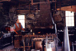 Double forge for blacksmiths, Sturbridge MA, USA