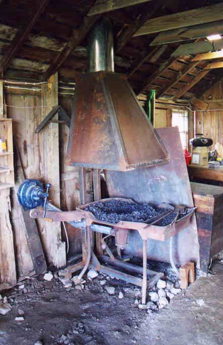 Hood height about 18 inches above the forge- CLICK TO ENLARGE