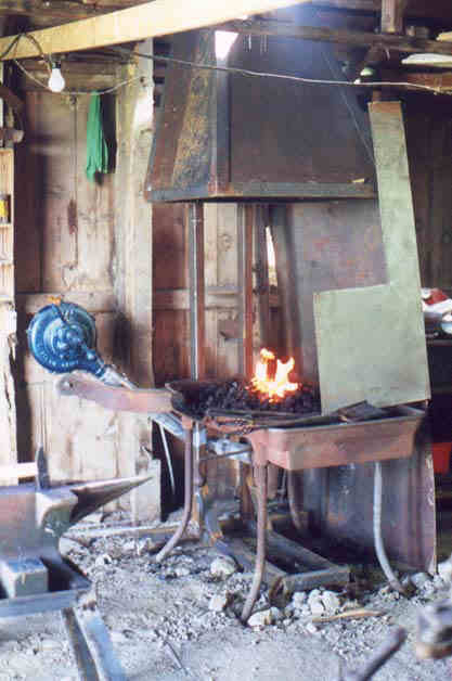 Hood height about 36 inches above the forge- CLICK TO ENLARGE