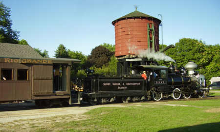 2-6-0   Train arriving in North Village. 2008