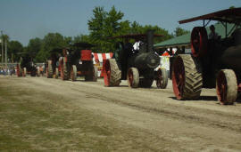 Parade of engines.  2008 Old Thresher's Reunion, Mt. Pleasant, Iowa